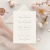 Formele Traditionele Elegante Klassieke Dusty Blue Kaart