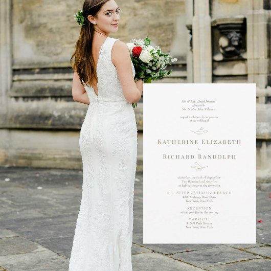 Formele traditionele gouden tekst 2 locatie trouwl