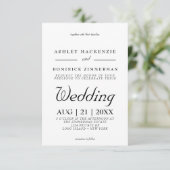 Formele Traditionele Minimale Uitnodiging voor het (Staand voorkant)