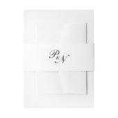 Formele Traditionele Monogram Elegante Huwelijk Uitnodigingen Wikkel (Voorkant Voorbeeld)