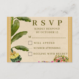 Formele traditionele trouw-RSvp-kaart | Elegant  RSVP Kaartje