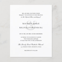 Formele traditionele uitnodiging tot weddenschap o flyer