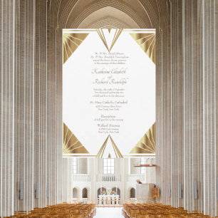 Formele Trouw Glam Gouden Lijst Witte Huwelijk Kaart