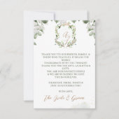 Formele trouwkaart bedankkaartjes bedankkaart (Voorkant)