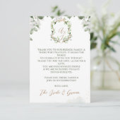 Formele trouwkaart bedankkaartjes bedankkaart (Staand voorkant)