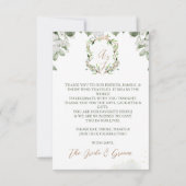 Formele trouwkaart bedankkaartjes bedankkaart (Achterkant)