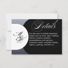 Formele Trouwkaart Details RSVP Kaartje