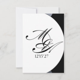 Formele Trouwkaart Details RSVP Kaartje