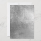 Formele trouwkaart Metallic Zilver & Wit Kaart (Achterkant)