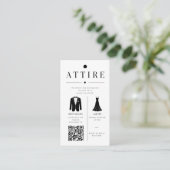 Formele trouwkleding gids QR Informatiekaartje (Staand voorkant)