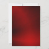Formele trouwuitnodiging in rood en goud kaart (Achterkant)