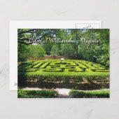 Formele tuinen Williamsburg VA Briefkaart (Voorkant / Achterkant)
