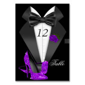 Formele Tuxedo Black Pur Heels Tafelnummer Zitplaa (Voorkant)