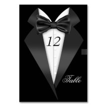 Formele Tuxedo Black Tafelnummer Zitplaats
