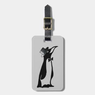 Formele Tuxedo Penguin Wedding Groom Groomsmen Bagagelabel