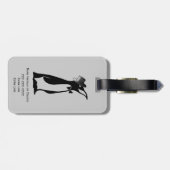 Formele Tuxedo Penguin Wedding Groom Groomsmen Bagagelabel (Achterkant horizontaal)