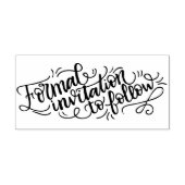 Formele uitnodiging om te volgen - Trouwstempel Rubberstempel (Afrduk)