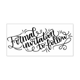 Formele uitnodiging om te volgen - Trouwstempel Rubberstempel