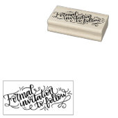 Formele uitnodiging om te volgen - Trouwstempel Rubberstempel (Gestempeld)