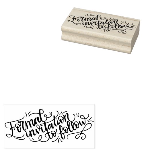 Formele uitnodiging om te volgen - Trouwstempel Rubberstempel (Gestempeld)