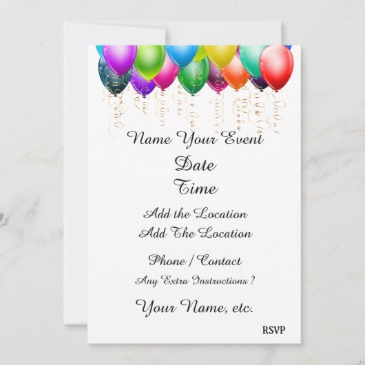 Formele uitnodiging tot evenement (Achterkant)