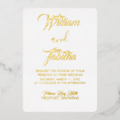 Formele uitnodiging tot Folie voor weddenschappen (Voorkant)