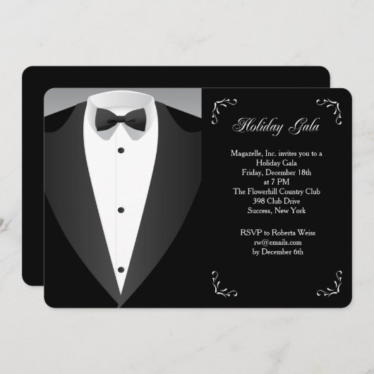 Formele uitnodiging tot inschrijving op feestdag G (Voorkant / Achterkant)