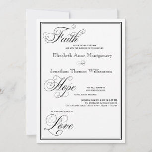 Formele uitnodiging tot weduwschap voor Faith Hope