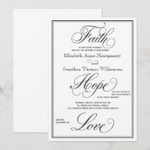 Formele uitnodiging tot weduwschap voor Faith Hope (Voorkant / Achterkant)