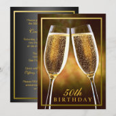 Formele uitnodiging van 50e verjaardag (Voorkant / Achterkant)