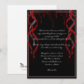 Formele uitnodiging van de Rode Ribbon-partij voor (Voorkant / Achterkant)