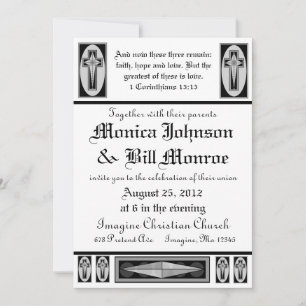 Formele uitnodiging voor Christelijke bruiloft