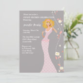 Formele uitnodiging voor een Gown Teen (Staand voorkant)