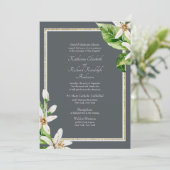 Formele uitnodiging voor een grijs huwelijk (Staand voorkant)