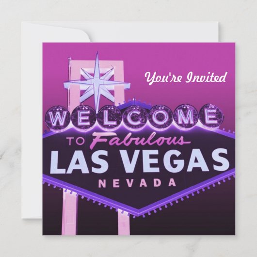 Formele uitnodiging voor een Las Vegas-huwelijk of (Voorkant)