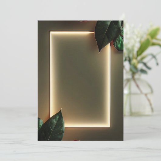 Formele uitnodiging voor evenement met gouden foli (Staand voorkant)