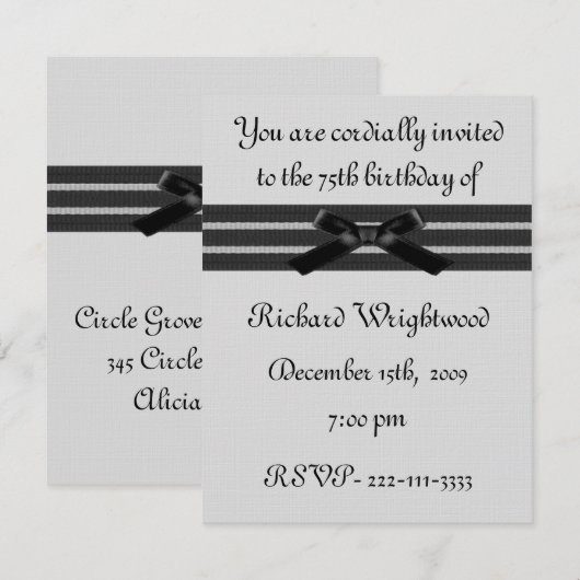 Formele uitnodiging voor geboorte (Voorkant / Achterkant)