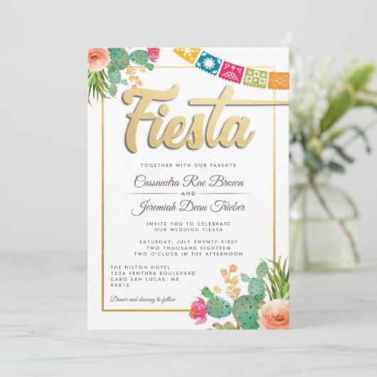 Formele uitnodiging voor het huwelijk (Staand voorkant)