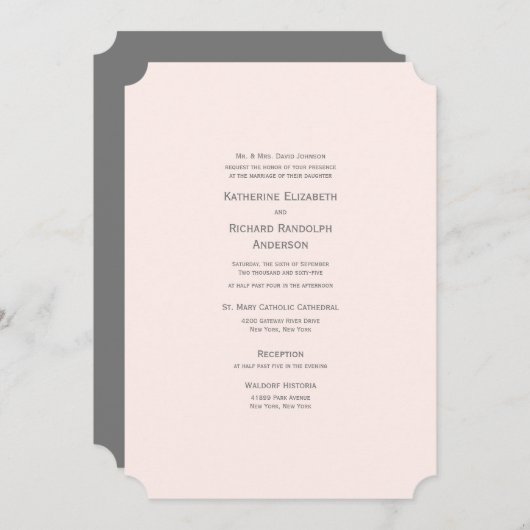 Formele uitnodiging voor het uitzenden van een wed (Voorkant / Achterkant)