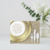 Formele uitnodiging voor huwelijksjubileum diner (Staand voorkant)