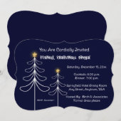 Formele uitnodiging voor kerstfeest van bedrijf (Voorkant / Achterkant)