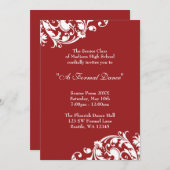 Formele uitnodiging voor rode en witte Vlaanderen (Voorkant / Achterkant)