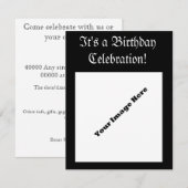 Formele uitnodiging voor volwassenen van Bithday (Voorkant / Achterkant)