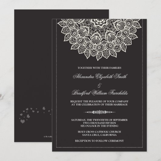 Formele uitnodiging voor weddenschappen met linksh (Voorkant / Achterkant)