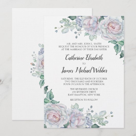 Formele uitnodiging voor weddenschappen Woorden va (Voorkant / Achterkant)