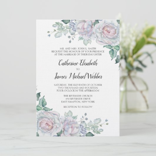 Formele uitnodiging voor weddenschappen Woorden va (Staand voorkant)