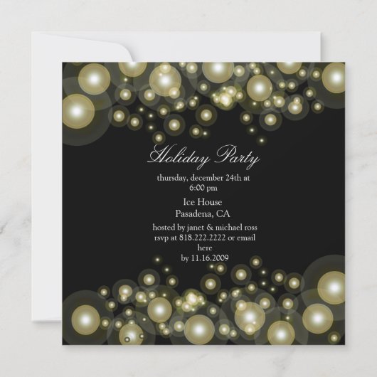 Formele uitnodigingen, champagnebellen kaart (Achterkant)