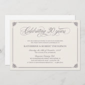 Formele uitnodigingen voor 30-jarig jubileum (Voorkant / Achterkant)
