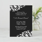 Formele uitnodigingen voor zwarte en witte Vlaande (Staand voorkant)