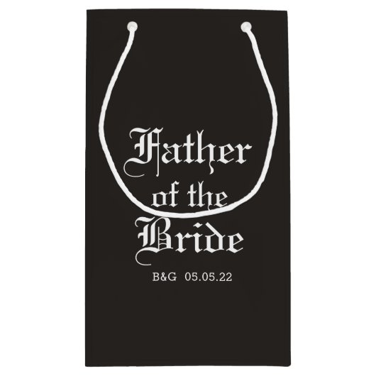 Formele vader van de Bride Small Gift Bag Klein Cadeauzakje (Achterkant)